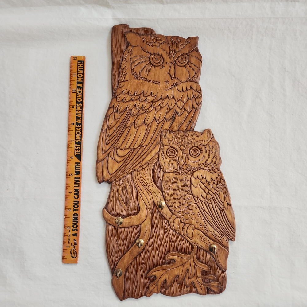 Wooden Owl Key Holder  Wall Decor - Picture 6 of 8